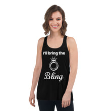 Load image into Gallery viewer, Bachelorette Tank - I&#39;ll bring the Bling (black)
