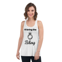 Load image into Gallery viewer, Bachelorette Tank - I&#39;ll bring the Bling (white)
